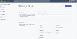 Shopify Partner Dashboard - Managed Stores